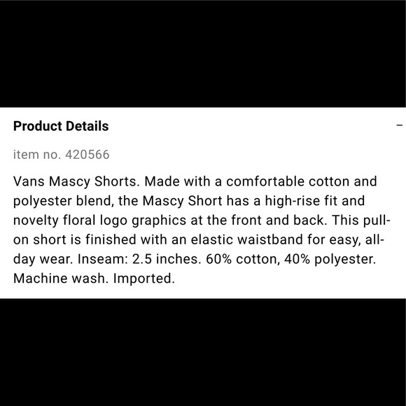 NWT Vans Mascy Women’s Shorts - Picture 5 of 6